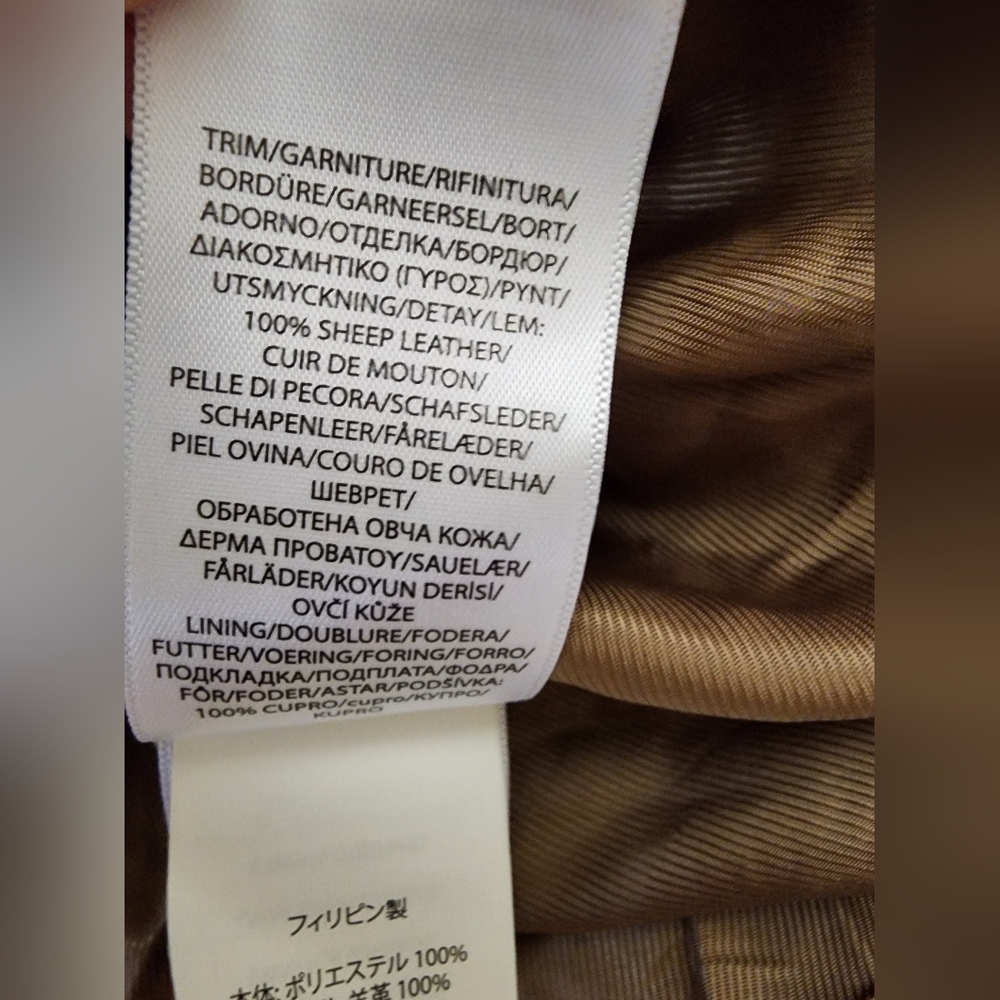 $398 NWT POLO RALPH LAUREN Women's XXL Moto Sherpa Fleece Jacket Leather Trim - Picture 10 of 13